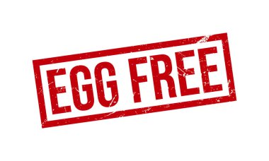 Yumurtasız Kauçuk Damgası. Egg Free Grunge Mühür Vektörü İllüstrasyonu