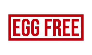 Yumurtasız Kauçuk Damgası. Egg Free Grunge Mühür Vektörü İllüstrasyonu