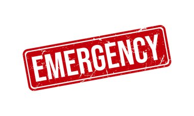 Acil Kauçuk Damgası. Acil Grunge Mühür Mühür Vektörü İllüstrasyonu