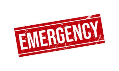 Acil Kauçuk Damgası. Acil Grunge Mühür Mühür Vektörü İllüstrasyonu