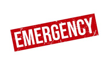 Acil Kauçuk Damgası. Acil Grunge Mühür Mühür Vektörü İllüstrasyonu