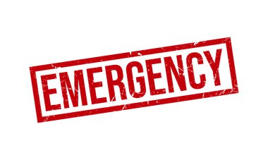 Acil Kauçuk Damgası. Acil Grunge Mühür Mühür Vektörü İllüstrasyonu