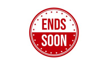 Yakında Lastik Damga 'nın sonu. Yakında Grunge Mühür Vektör İllüstrasyonuna Son Verir