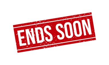 Yakında Lastik Damga 'nın sonu. Yakında Grunge Mühür Vektör İllüstrasyonuna Son Verir