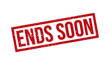 Yakında Lastik Damga 'nın sonu. Yakında Grunge Mühür Vektör İllüstrasyonuna Son Verir