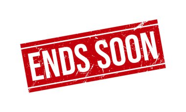 Yakında Lastik Damga 'nın sonu. Yakında Grunge Mühür Vektör İllüstrasyonuna Son Verir