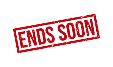 Yakında Lastik Damga 'nın sonu. Yakında Grunge Mühür Vektör İllüstrasyonuna Son Verir