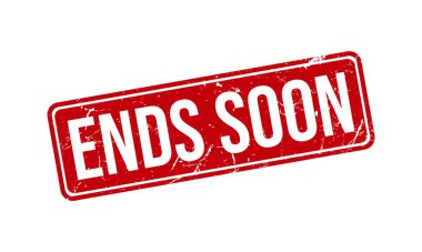 Yakında Lastik Damga 'nın sonu. Yakında Grunge Mühür Vektör İllüstrasyonuna Son Verir