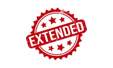 Genişletilmiş Lastik Damga. Uzatılmış Grunge Mühür Mühür Vektör İllüstrasyonu