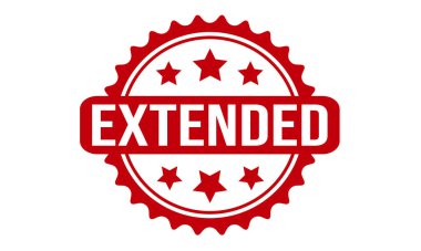 Genişletilmiş Lastik Damga. Uzatılmış Grunge Mühür Mühür Vektör İllüstrasyonu