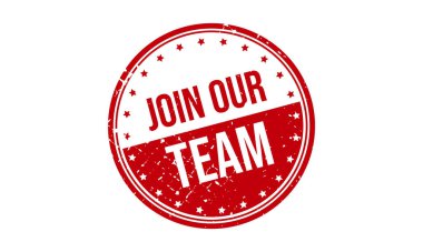 Kauçuk Takımımıza katıl. Ekibimiz Grunge Mühür Vektörü İllüstrasyonuna Katıl