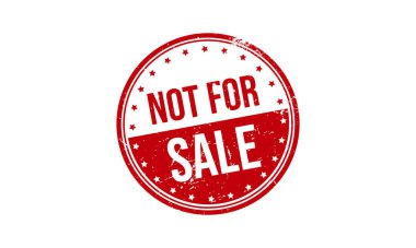 Satılık Lastik Damga değil. Satılık değil Grunge Damga Mührü Vektör İllüstrasyonu