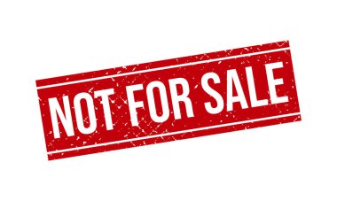 Satılık Lastik Damga değil. Satılık değil Grunge Damga Mührü Vektör İllüstrasyonu