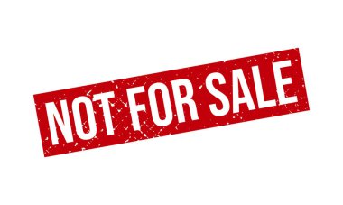 Satılık Lastik Damga değil. Satılık değil Grunge Damga Mührü Vektör İllüstrasyonu