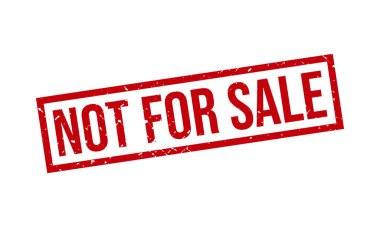 Satılık Lastik Damga değil. Satılık değil Grunge Damga Mührü Vektör İllüstrasyonu