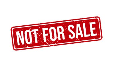 Satılık Lastik Damga değil. Satılık değil Grunge Damga Mührü Vektör İllüstrasyonu