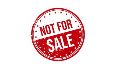 Satılık Lastik Damga değil. Satılık değil Grunge Damga Mührü Vektör İllüstrasyonu