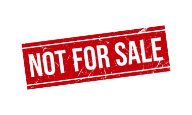 Satılık Lastik Damga değil. Satılık değil Grunge Damga Mührü Vektör İllüstrasyonu