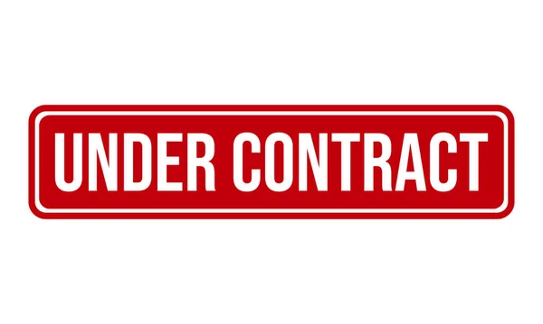 Kontrat Kauçuk Damgası altında. Sözleşmeli Grunge Mühür Mühür Vektörü İllüstrasyonu Altında