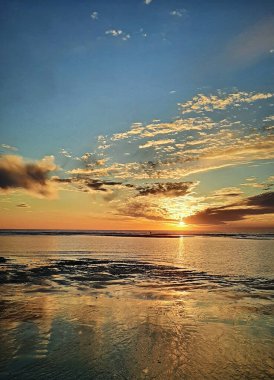 Atlantik Okyanusu, romantik ruh hali, Golfe de Gascogne, Yeni Akitanya, romantik ruh hali, duvar kağıtları günbatımı