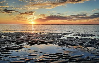 Atlantik Okyanusu, romantik ruh hali, Golfe de Gascogne, Yeni Akitanya, romantik ruh hali, duvar kağıtları günbatımı