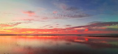 Atlantik Okyanusu, romantik ruh hali, Golfe de Gascogne, Yeni Akitanya, romantik ruh hali, duvar kağıtları günbatımı