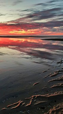 Atlantik Okyanusu, romantik ruh hali, Golfe de Gascogne, Yeni Akitanya, romantik ruh hali, duvar kağıtları günbatımı