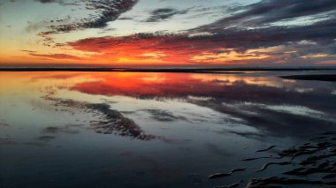 Atlantik Okyanusu, romantik ruh hali, Golfe de Gascogne, Yeni Akitanya, romantik ruh hali, duvar kağıtları günbatımı