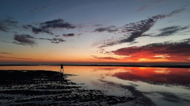 Atlantik Okyanusu, romantik ruh hali, Golfe de Gascogne, Yeni Akitanya, romantik ruh hali, duvar kağıtları günbatımı