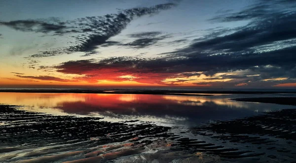 Ατλαντικός Ωκεανός Ρομαντική Διάθεση Golfe Gascogne Nouvelle Aquitaine Ρομαντική Διάθεση — Φωτογραφία Αρχείου