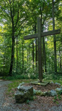 Almanya 'nın Heiligenberg kentindeki Friedwald Elisenruhe mezarlığında ölülere saygı gösterilecek bir yer.
