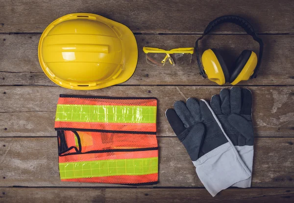 Equipo de seguridad de construcción estándar — Foto de Stock