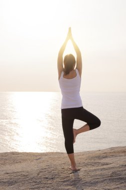 Yoga Çalışan Genç Kadın