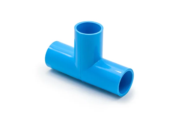 Raccordi di PVC e clip del tubo isolato — Foto Stock