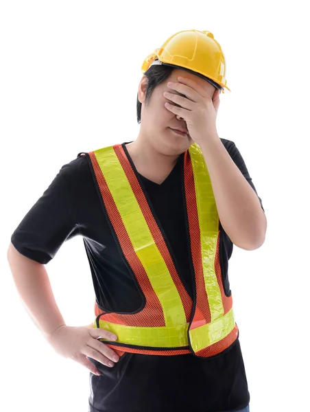 Male construction worker with Standard construction safety equip — Stock Photo, Image