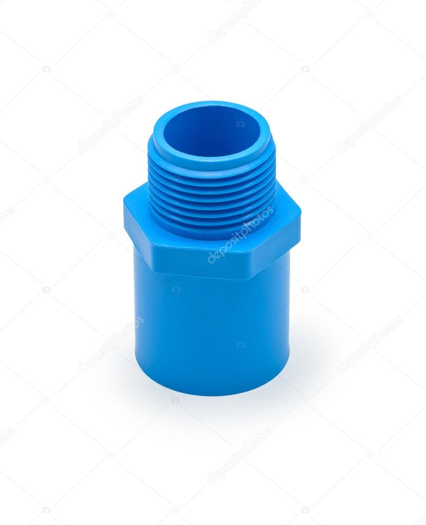 PVC pipe connections and Pipe clip isolated — Stock Photo