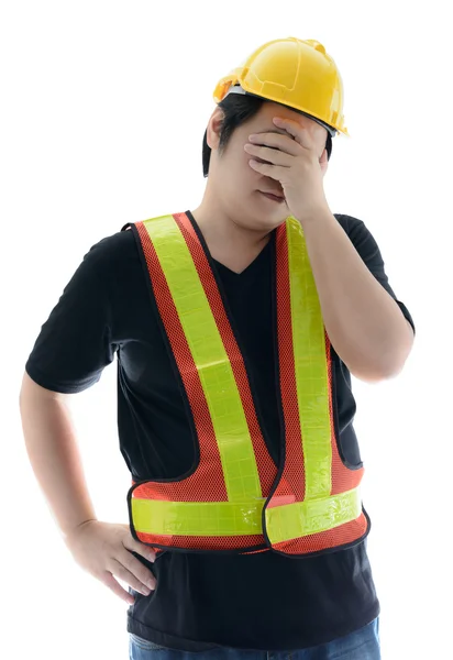 Male construction worker with Standard construction safety equip — Stock Photo, Image