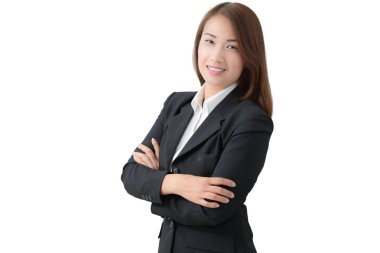 iş kadın portresi. çapraz kol