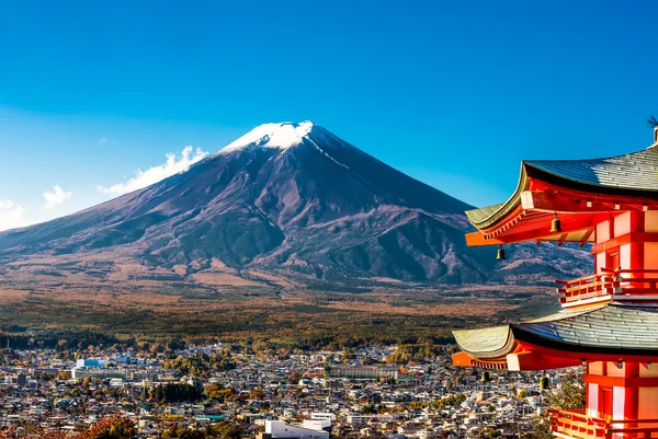 Mt.Fuji en pagode — Stockfoto