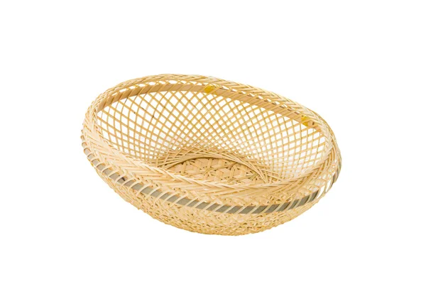Empty wicker basket isolated — Stock Photo, Image