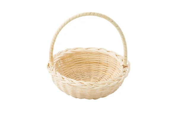 Empty wicker basket isolated — Stock Photo, Image