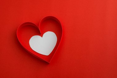 İki Sevgililer kağıt Kalpler