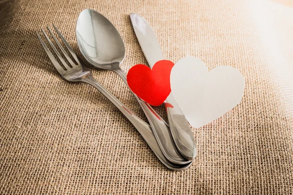 Valentýnské romantické večeře koncept — Stock fotografie