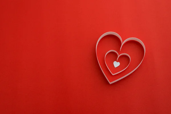 Valentine's paper hearts — Stock Photo, Image
