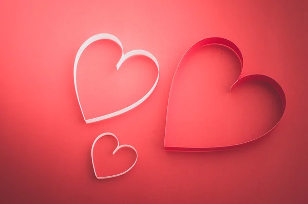 Valentine's kağıt Kalpler — Stok fotoğraf