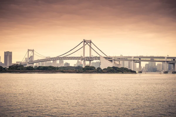Γέφυρα του ουράνιου τόξου σε odaiba, Τόκιο — Φωτογραφία Αρχείου