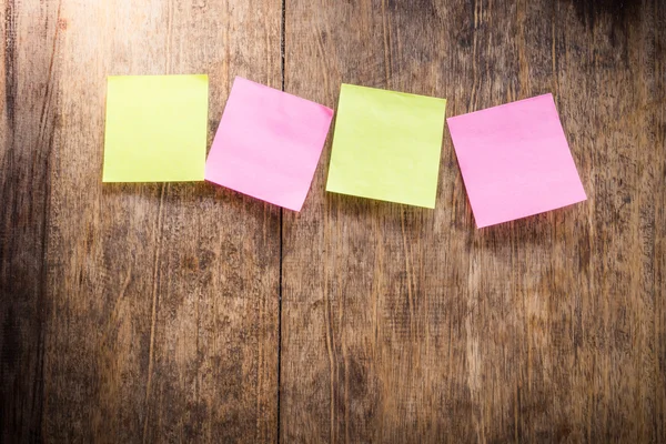 Four blank colorful sticky notes — Stock Photo, Image