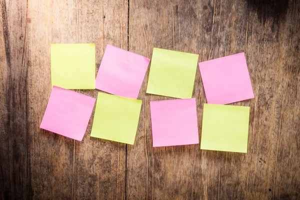 Eight blank colorful sticky notes — Stock Photo, Image