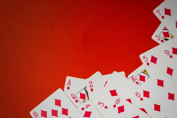 Balíček karet používá jako roh — Stock fotografie