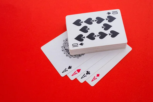 Jogando cartas isoladas — Fotografia de Stock